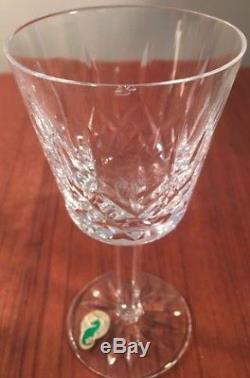 Set Of 8 Vintage Waterford Crystal Lismore 5 7/8 Claret Wine Stem Glasses