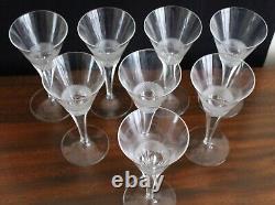 Set Of Eight Wine Glasses by Moser in the Old Fashioned Pattern Very Rare