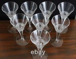 Set Of Eight Wine Glasses by Moser in the Old Fashioned Pattern Very Rare