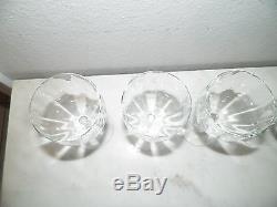 Set Of Five (5) Vintage Baccarat Crystal Wine Glasses 5 3/4 Tall 2 3/4 Across