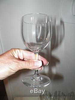 Set Of Five (5) Vintage Baccarat Crystal Wine Glasses 5 3/4 Tall 2 3/4 Across
