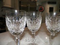 Set Of Four (4) Waterford Crystal Wine Glasses 6 1/2 Tall