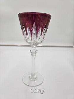 Set Of Nine Colored Wine Glasses, Crystal, Heavy, Multi-colored