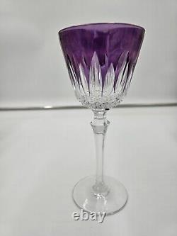 Set Of Nine Colored Wine Glasses, Crystal, Heavy, Multi-colored