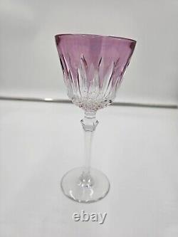 Set Of Nine Colored Wine Glasses, Crystal, Heavy, Multi-colored