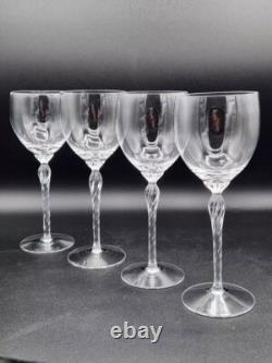 Set of 10 Lenox Crystal Aria Wine Glasses Twisted Stem 7 5/8 Tall NEW IN BOX