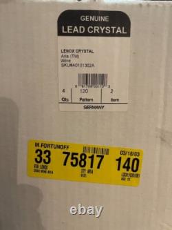 Set of 10 Lenox Crystal Aria Wine Glasses Twisted Stem 7 5/8 Tall NEW IN BOX