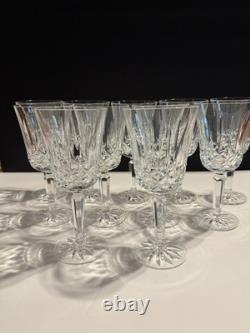 Set of 11 Lenox USA Crystal Wine Glasses Cut Starburst Base -Excellent Condition