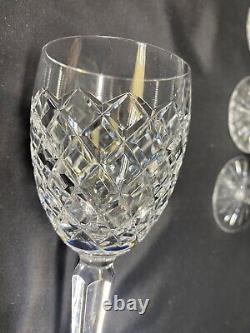 Set of 11 Waterford Crystal COMERAGH (Cut) Claret Wine Glasses 6 5/8 Tall