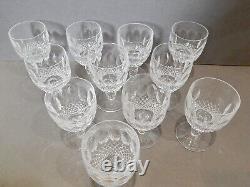 Set of 11 Waterford Crystal Colleen Large Claret Wine Glasses 5 1/4 Short Stem