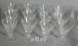 Set of 12 Vintage Waterford Crystal Wine Champagne Glasses MINT WF17