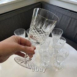 Set of 12 Waterford Crystal Kenmare Water Goblets Wine Glasses Vintage Ireland