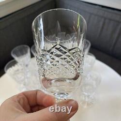 Set of 12 Waterford Crystal Kenmare Water Goblets Wine Glasses Vintage Ireland