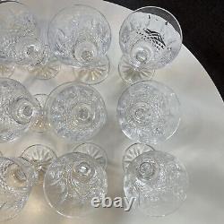 Set of 12 Waterford Crystal Kenmare Water Goblets Wine Glasses Vintage Ireland