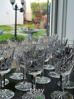 Set of 12 Waterford Crystal Lismore Claret Wine Glasses 6 oz MINT / NEW