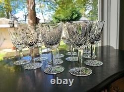 Set of 12 Waterford Crystal Lismore Claret Wine Glasses 6 oz MINT / NEW