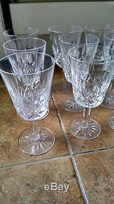 Set of 12 Waterford Crystal Stemware Lismore 7 Tall Wine / Water Goblet