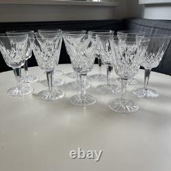 Set of 13 Waterford Crystal Lismore Red Wine Claret 5 7/8 Glasses Made Ireland