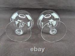 Set of 2 BACCARAT Crystal Brandy Snifter Wine Goblet Glasses, France