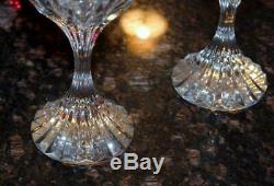 Set of 2 Baccarat France Crystal Massena 7 Water Goblet / Wine Signed Mint