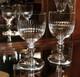 Set of 2 Baccarat RENAISSANCE Cut Pattern 5 1/4 Claret Wine Glasses, Signed