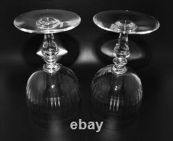 Set of 2 Baccarat RENAISSANCE Cut Pattern 5 1/4 Claret Wine Glasses, Signed