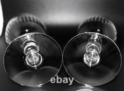 Set of 2 Baccarat RENAISSANCE Cut Pattern 5 1/4 Claret Wine Glasses, Signed