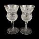 Set of 2 Edinburgh Crystal Thistle 4 1/2 Claret Wine Glasses Vintage EUC