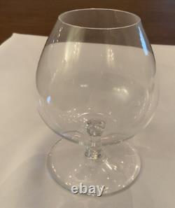 Set of 2 Signed BACCARAT Crystal Brandy Snifter Wine Goblet Glasses, France