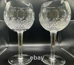 Set of 2 Vintage Waterford Crystal COLLEEN OVERSIZE Balloon Wine Glasses Ireland