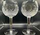 Set of 2 Vintage Waterford Crystal COLLEEN OVERSIZE Balloon Wine Glasses Ireland