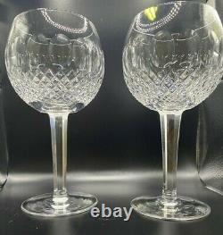 Set of 2 Vintage Waterford Crystal COLLEEN OVERSIZE Balloon Wine Glasses Ireland