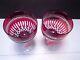 Set of 2 WATERFORD SERENITY RUBY WATER WINE GOBLETS 8-3/4 rare ones