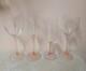 Set of 27 Cristal D'Arques Durand Veromese Rose Crystal Wine Glasses from France