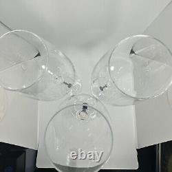 Set of 3 CHEER MODA Italian Lava Crystal Champagne Wine Glass Goblet Blue Stem