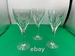 Set of 3 Ceska Crystal HELENE Wine Glasses 8 3/8