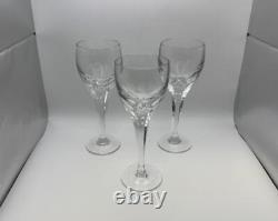 Set of 3 Ceska Crystal TIARA 7 1/2 Wine Glasses