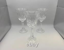 Set of 3 Waterford Crystal BALLYSHANNON Claret Wine Glasses