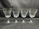 Set of 4 Baccarat BRETAGNE Crystal Claret Wine Glasses 5 1/4 Tall