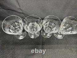 Set of 4 Baccarat BRETAGNE Crystal Claret Wine Glasses 5 1/4 Tall