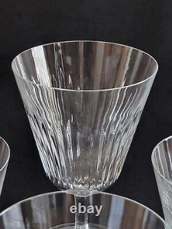 Set of 4 Baccarat Crystal Orleans Wine Glasses France 5.5 FREE SHIP