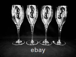 Set of 4 Baccarat Crystal St. Remy Claret Wine Glasses 7 3/4