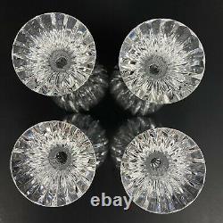 Set of 4 Baccarat Massena 6 Crystal Wine Glasses Clear Signed Made in France
