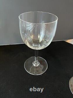 Set of 4 Baccarat Montaigne Optic Wine Glasses Goblets