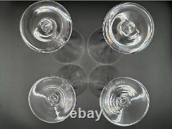 Set of 4 Beautiful WATERFORD CRYSTAL CLODAGH 8.25''h Water Goblets/ Wine Glasses