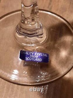 Set of 4 EDINBURGH CRYSTAL Wine Glasses Scotland