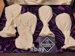 Set of 4 EDINBURGH CRYSTAL Wine Glasses Scotland