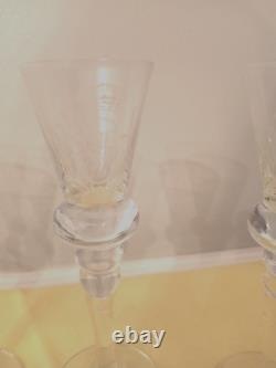 Set of 4 King Gustav III Crystal Stem Glass Reproduced by Hovmantorp Glasbruk