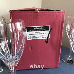 Set of 4 Noritake Madison Avenue Lead Crystal Wine Glass New in Original Box