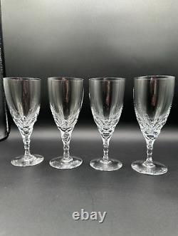 Set of 4 ORREFORS Crystal Carina Red Wine /Water Goblet Glasses, 7 1/4'', MINT